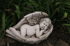 2 x 50cm Angel Sleeping On Wings Garden Ornament Statue Home Decor