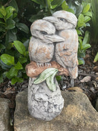 Twin  Kookaburra Bird Statue Ornament Animal Concrete Garden Australian Made
