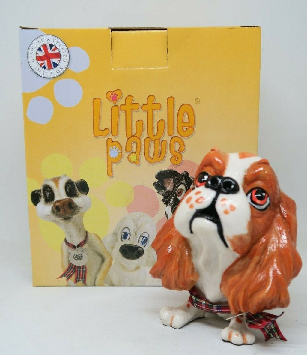 Little Paws Trudi The Cavalier King Charles Dog Figurine Statue Ornament