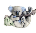 Koala Hanging Wall Plaque Garden Statue Ornament Animal Concrete Australian Made