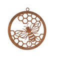 Bee Round Rust Corten Steel Metal Garden Wall Art or Hanging Ring Home 28 cm H