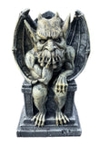 Thinking Gargoyle On Throne Statue Ornament Animal Garden 35cm High