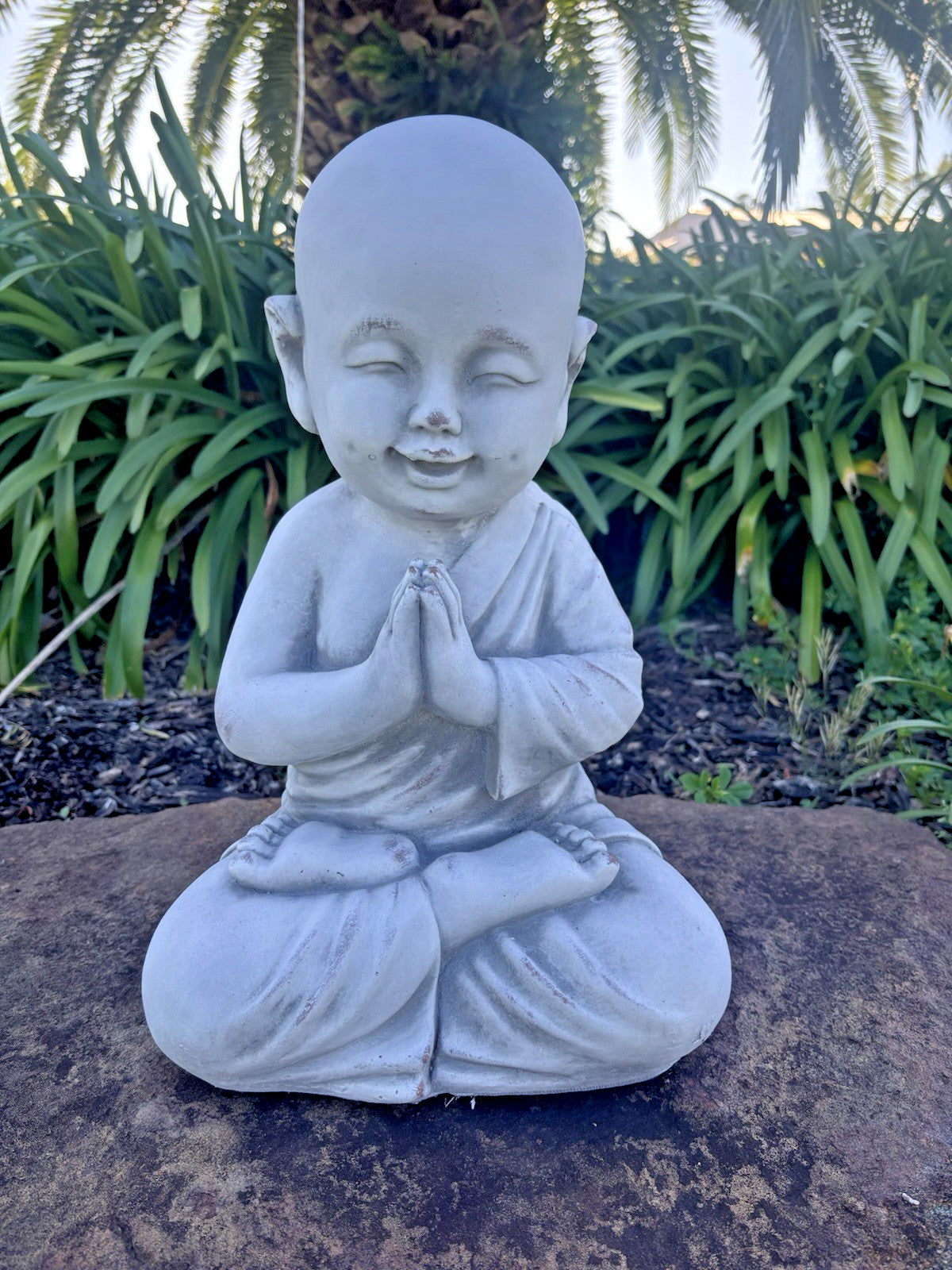 Buddha Monk Garden Statue Ornament Outdoor Decor 3 Styles Available