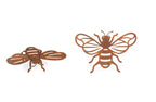 Bee Corten Statue Garden Pot Sitters Sitter Hanger Ornament Small Set of 2