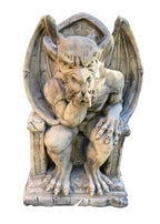 Gargoyle On Throne Garden Statue - Pick up only