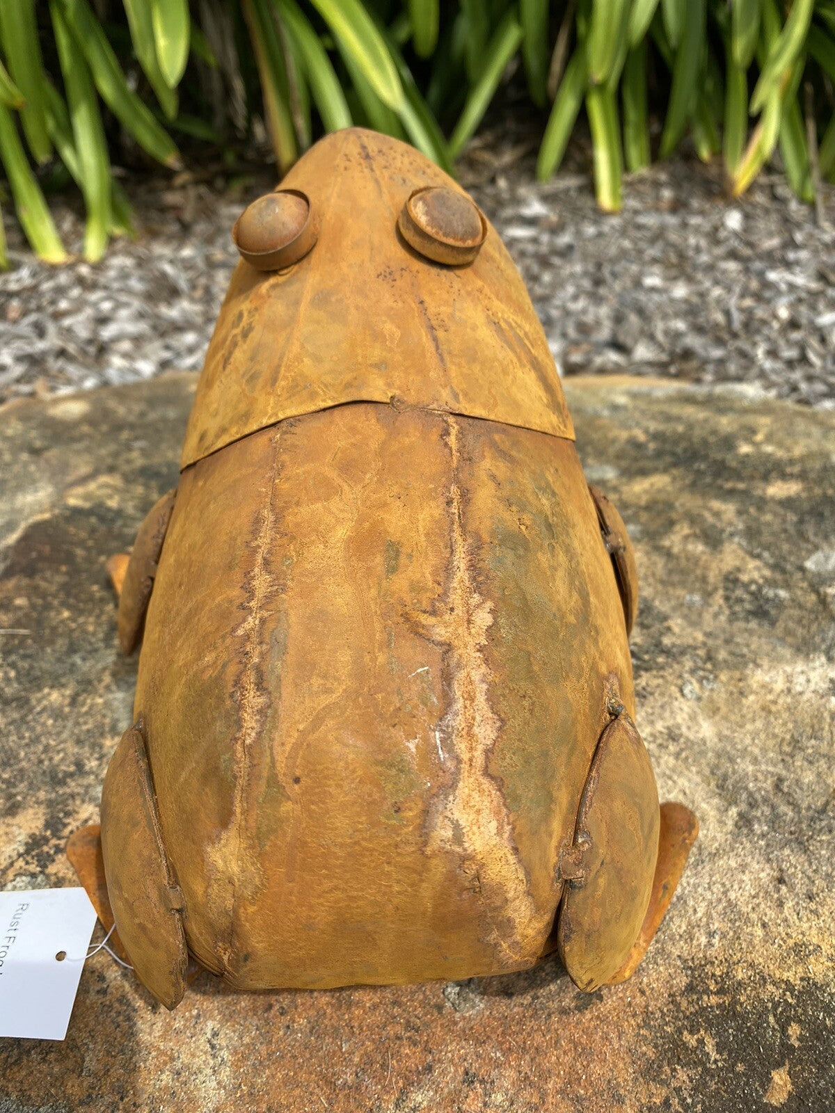 Rusty Metal Frog Garden Decor Statue Ornament Decor Large Brown