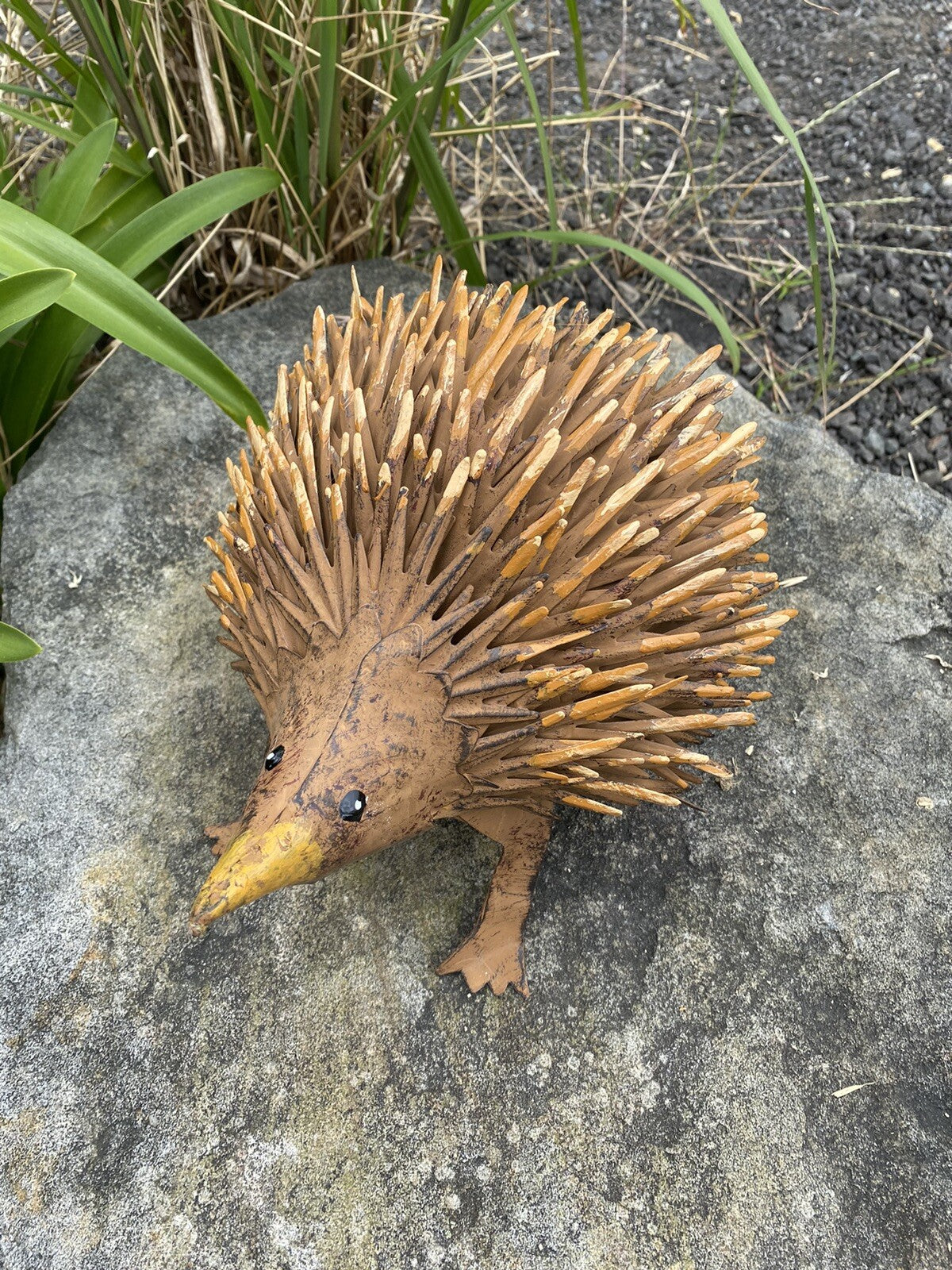 Australian Echidna Garden Art Pond Ornament Statue  Long Handcrafted Metal