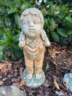 Boy Girl First Kiss Statue Ornament Animal Concrete Garden Australian Made