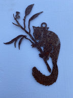 Possum Silhouette Rust Corten Steel Metal Garden Wall Art Hanging  Home 28cm H