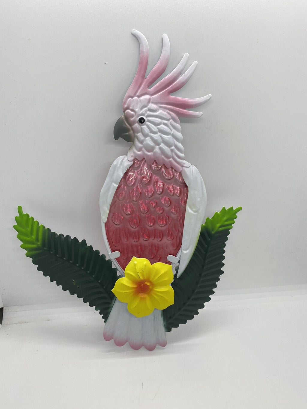 Australian Major Mitchell Bird Metal Wall Art Hanger Indoor Outdoor Decor Garden