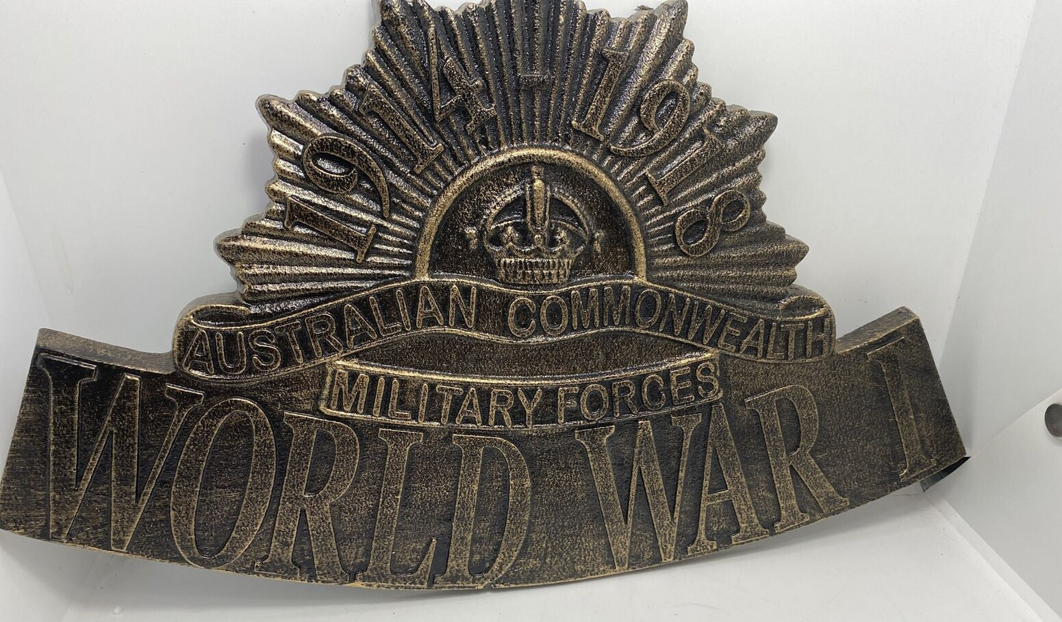 Australian Commonwealth Military Forces WW1 Cast Iron Hanging Sign Reproduction