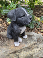 STAFFORDSHIRE -STAFFY PUPPY DOG ANIMAL GARDEN STATUE ORNAMENT FIGURINE SCULPTURE