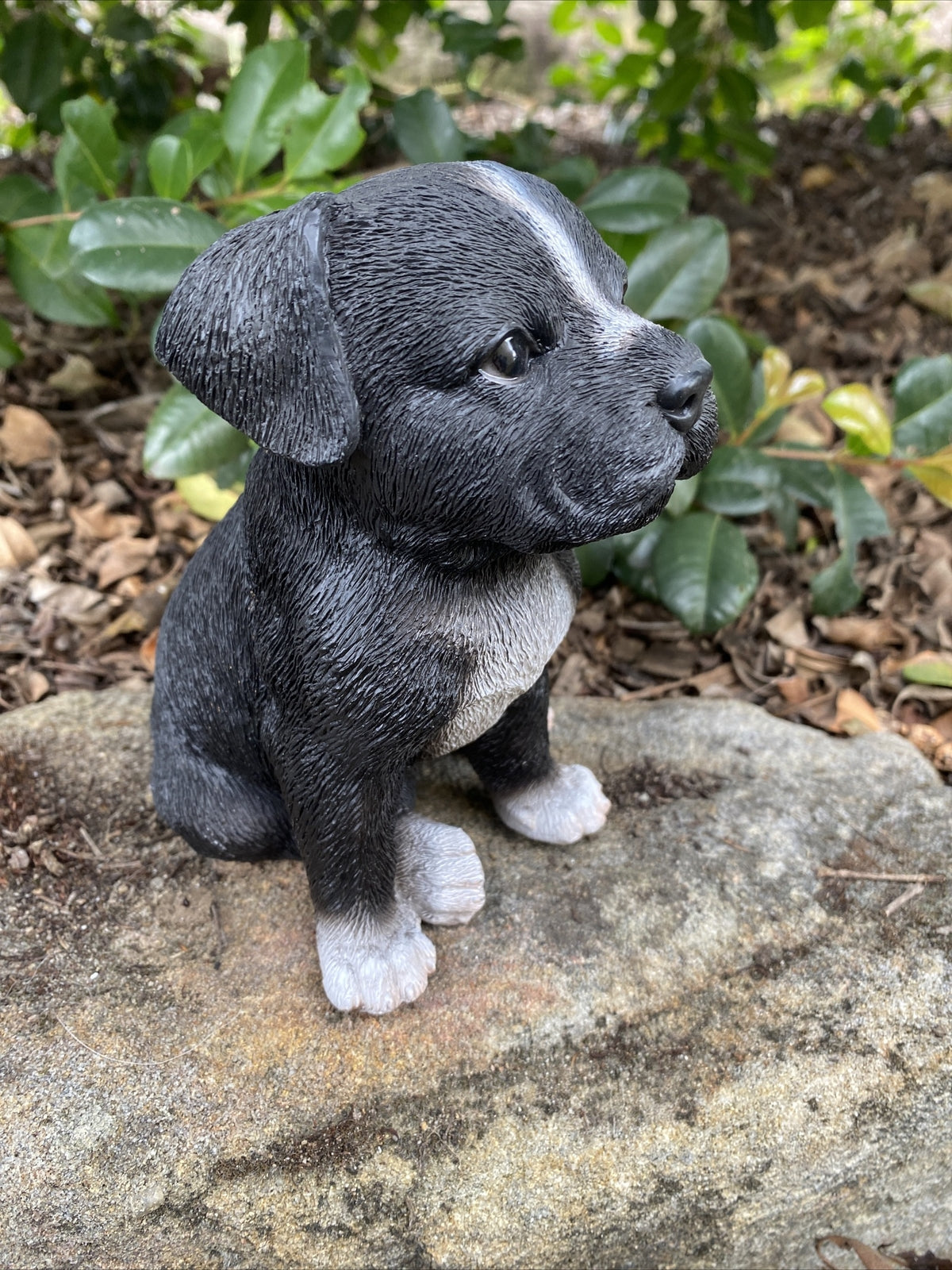 STAFFORDSHIRE -STAFFY PUPPY DOG ANIMAL GARDEN STATUE ORNAMENT FIGURINE SCULPTURE