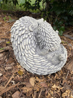 Hedgehog and baby Statue Ornament Animal Concrete Cement Garden Australian Made