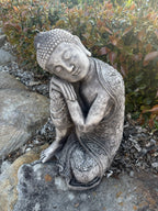 Concrete Buddha Garden Statue | Peaceful Sitting Buddha Outdoor Ornament