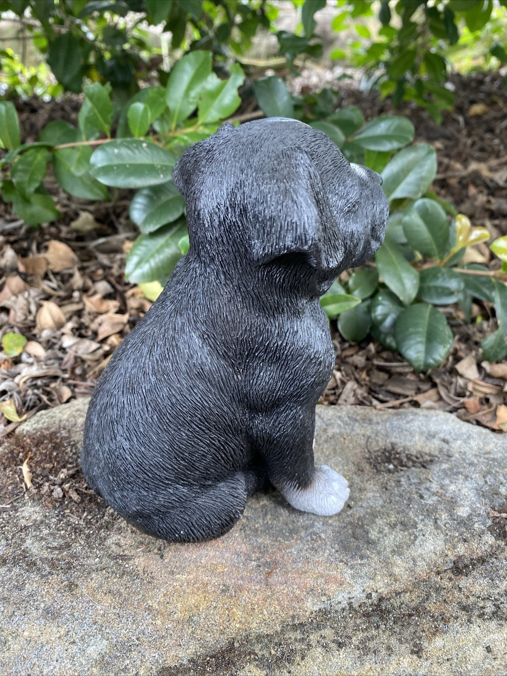 STAFFORDSHIRE -STAFFY PUPPY DOG ANIMAL GARDEN STATUE ORNAMENT FIGURINE SCULPTURE