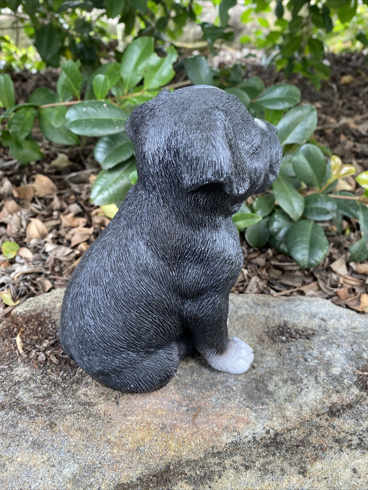 STAFFORDSHIRE -STAFFY PUPPY DOG ANIMAL GARDEN STATUE ORNAMENT FIGURINE SCULPTURE