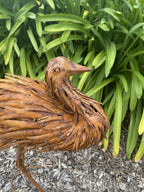Set of 2 Rustic Metal Emu Garden Statues | Australian Outdoor Garden Ornaments