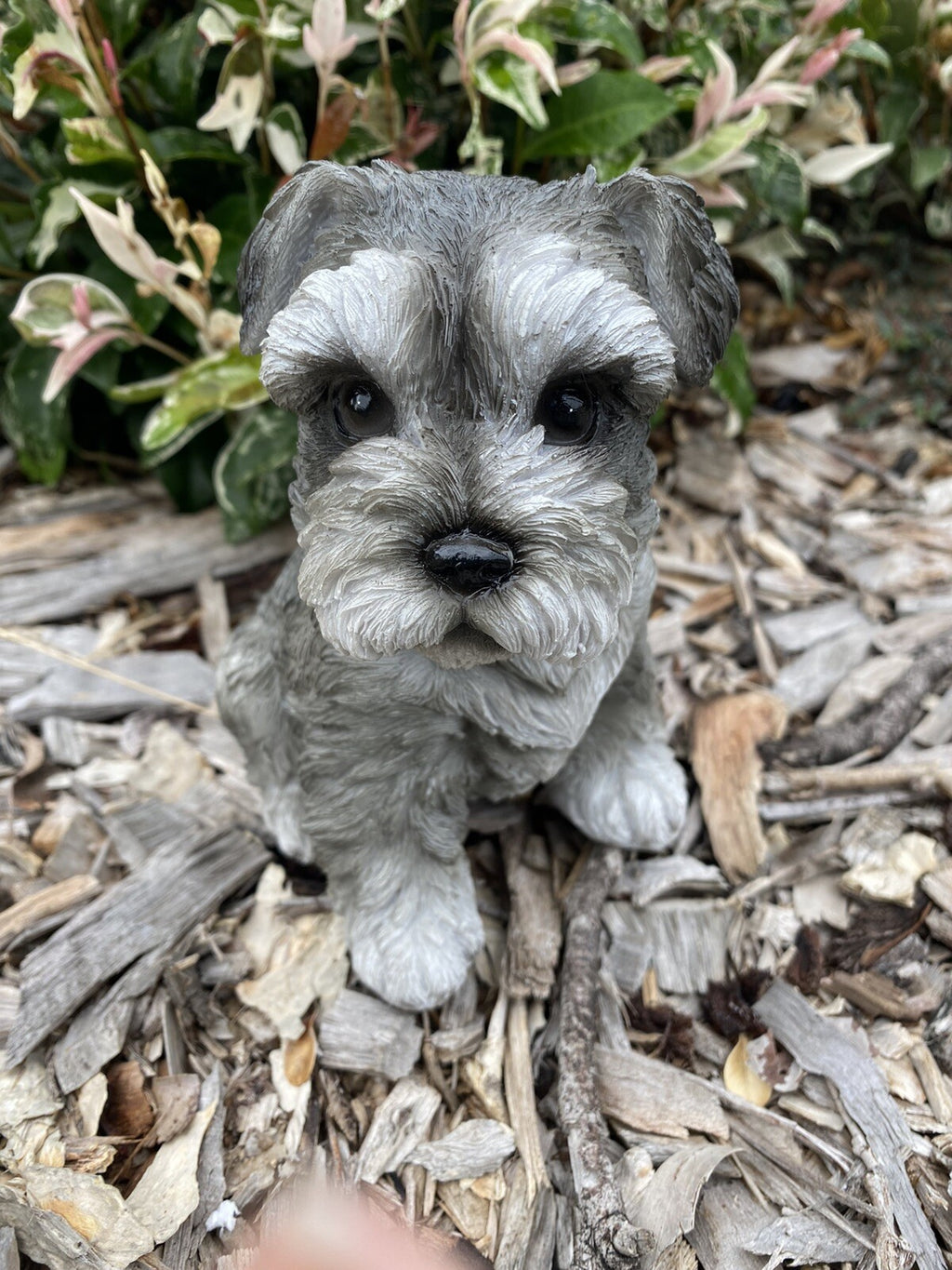 SCHNAUZER STATUE PUPPY DOG MEMORIAL ANIMAL GARDEN ORNAMENT SCULPTURE