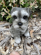 SCHNAUZER STATUE PUPPY DOG MEMORIAL ANIMAL GARDEN ORNAMENT SCULPTURE
