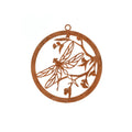Dragonfly Round Rust Corten Steel Metal Garden Wall Art Hanging Ring Home 28cm H