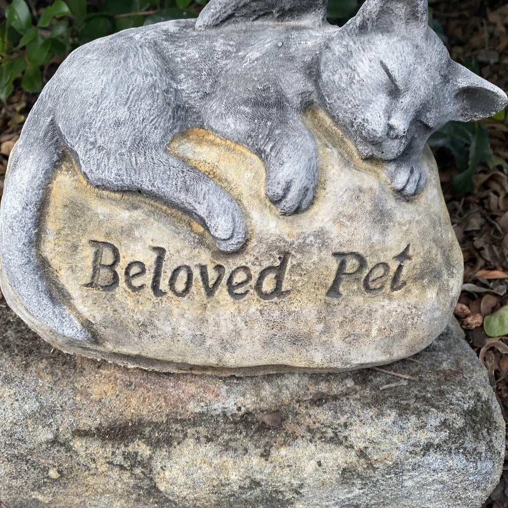 Cat Kitten Memorial Statue Ornament Animal Concrete Cement Garden Australia Made