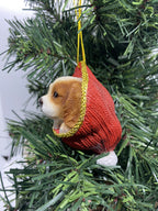 2 x Cavalier Dog Puppy Christmas Xmas Tree Decoration Statue Home Decor