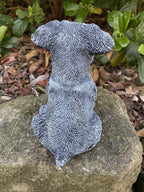 Concrete schnauzer garden statues  view outdoor cement dog ornament back