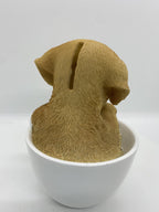 LABRADOR TEACUP PUPPY GIUDE DOG ANIMAL GARDEN STATUE ORNAMENT MEMORIAL