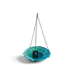Hanging Glass Bird Feeder | Decorative Outdoor Wild Bird Feeder with Chain