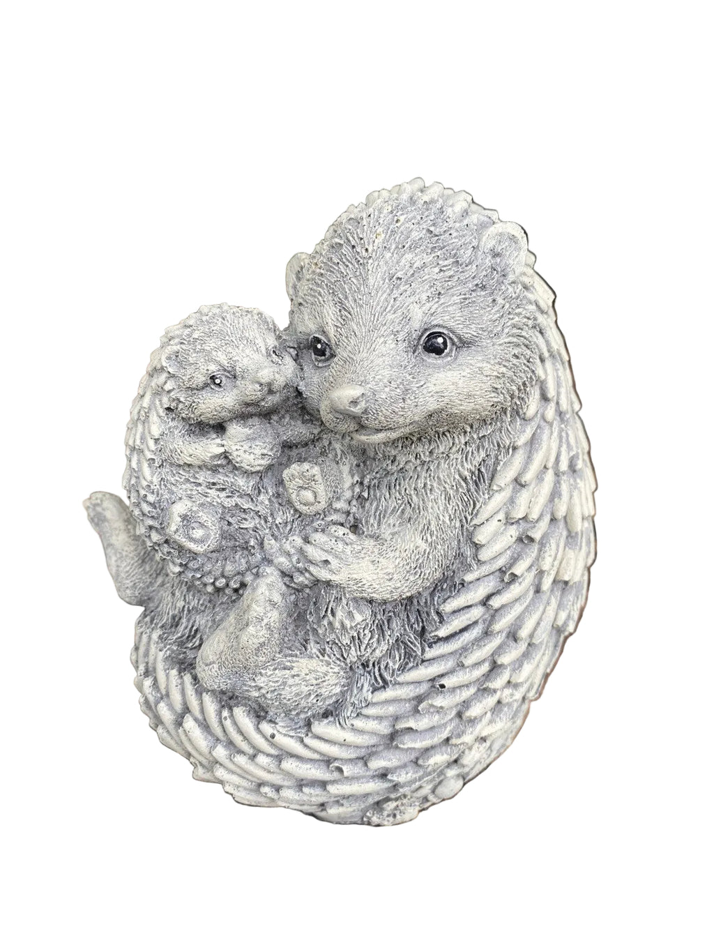 Hedgehog and baby Statue Ornament Animal Concrete Cement Garden Australian Made
