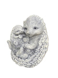 Hedgehog and baby Statue Ornament Animal Concrete Cement Garden Australian Made