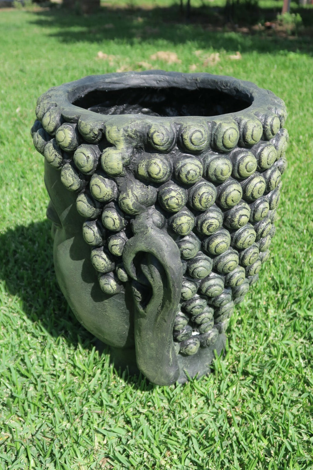 THAI BUDDHA HEAD PLANTER FLOWER POT ORNAMENT 42CM