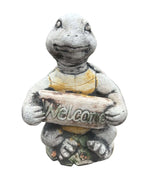 Welcome Turtle Tortoise Animal Concrete Garden Statue Ornament Australian Made