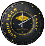 Retro Wall Clock GOOD YEAR - GARAGE 30cm Metal & Glass Licensed black