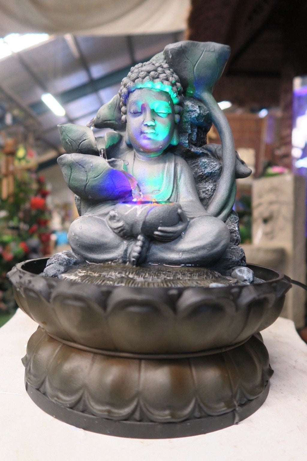 Baby Buddha small indoor / Outdoor table top Water fountain water feature