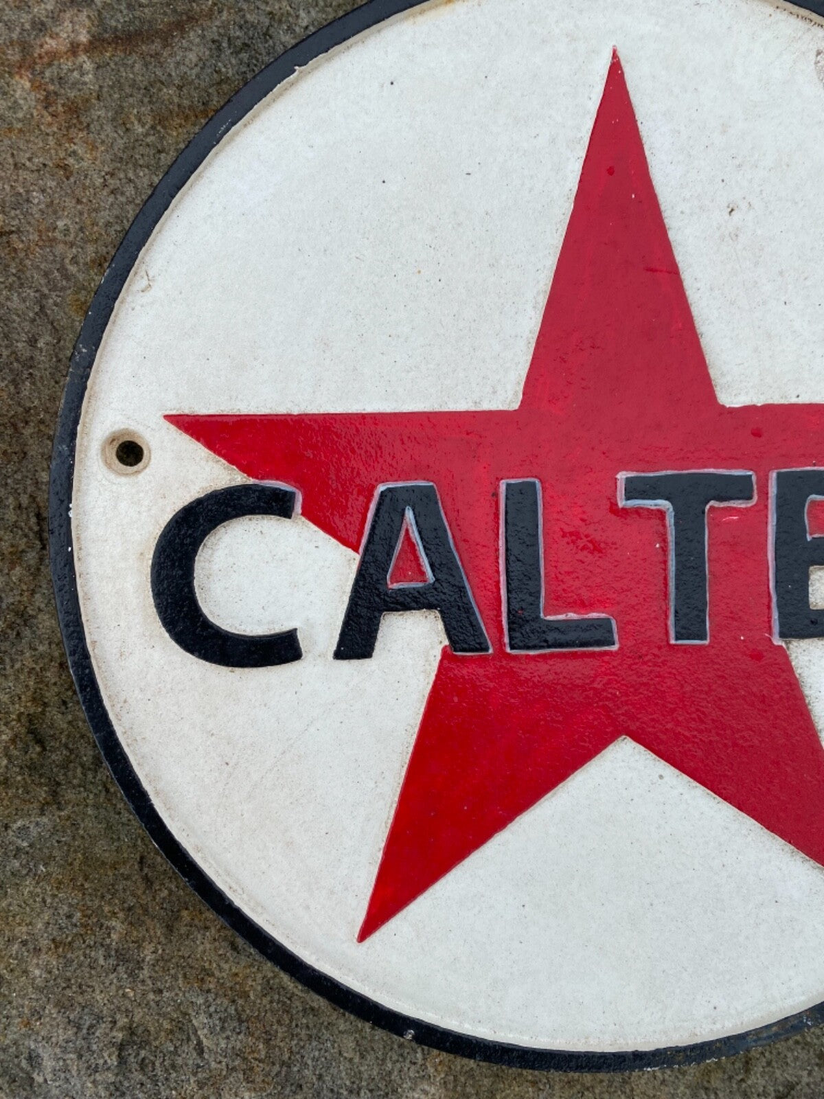 Caltex  Iron Sign Retro Man Cave Shed Garage Reproduction 25 cm