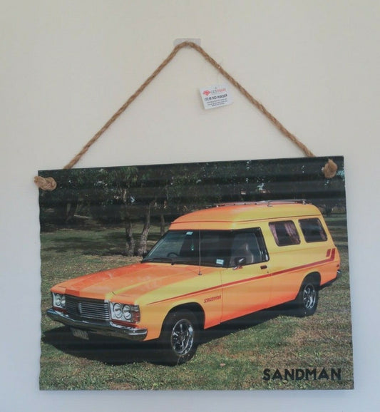 1975 HJ Sandman Panel Van Tin Metal Corrugated Sign 40 X 30 CM Man Cave Garage