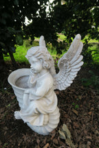 Angel Seashell Pot Plant planter Statue Ornament Home Decor 32cm A