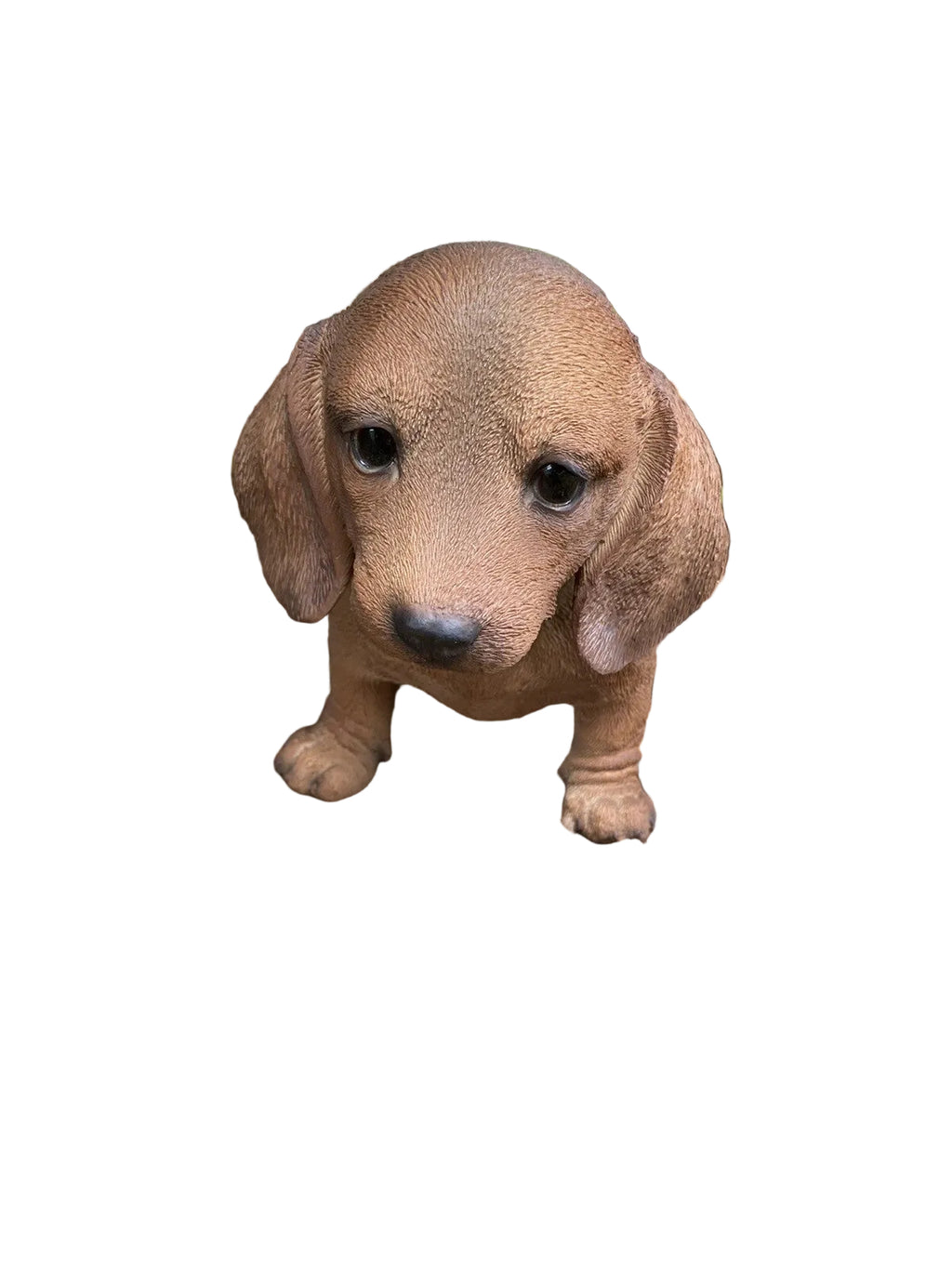 DACHSHUND SAUSAGE DOG MEMORIAL PUPPY ANIMAL GARDEN ORNAMENT RED 21cm