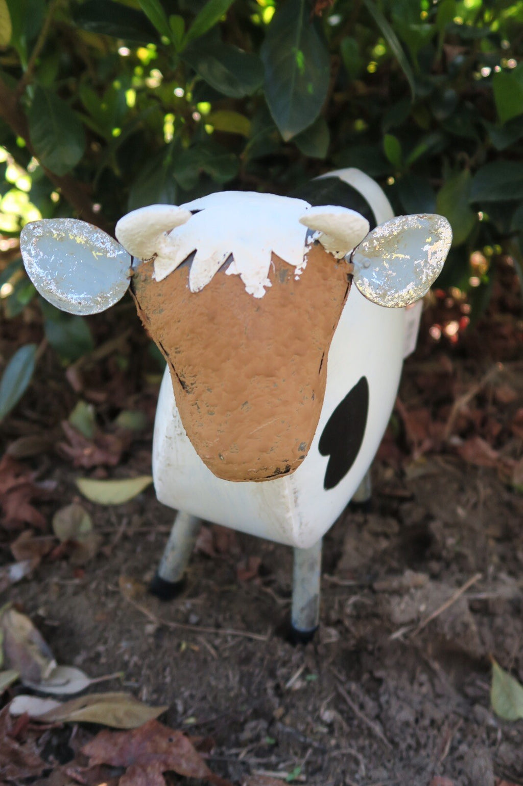 Cow Statue Metal Garden Ornament Home Decor Sculpture Farm Animals