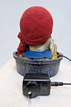 Pirate Head skull, small indoor / Outdoor table top Water fountain water feature