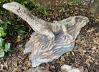 Goanna Resting On a Rock Lizard Concrete Cement Garden Statue Australian Made
