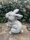 Australian Made Concrete Twin Rabbits Garden Statue | Standing & Laying Bunny
