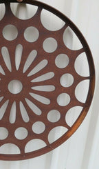 Metal Disc Circle Hanging Wall Art 60 cm Round Rustic Home Outdoor Garden