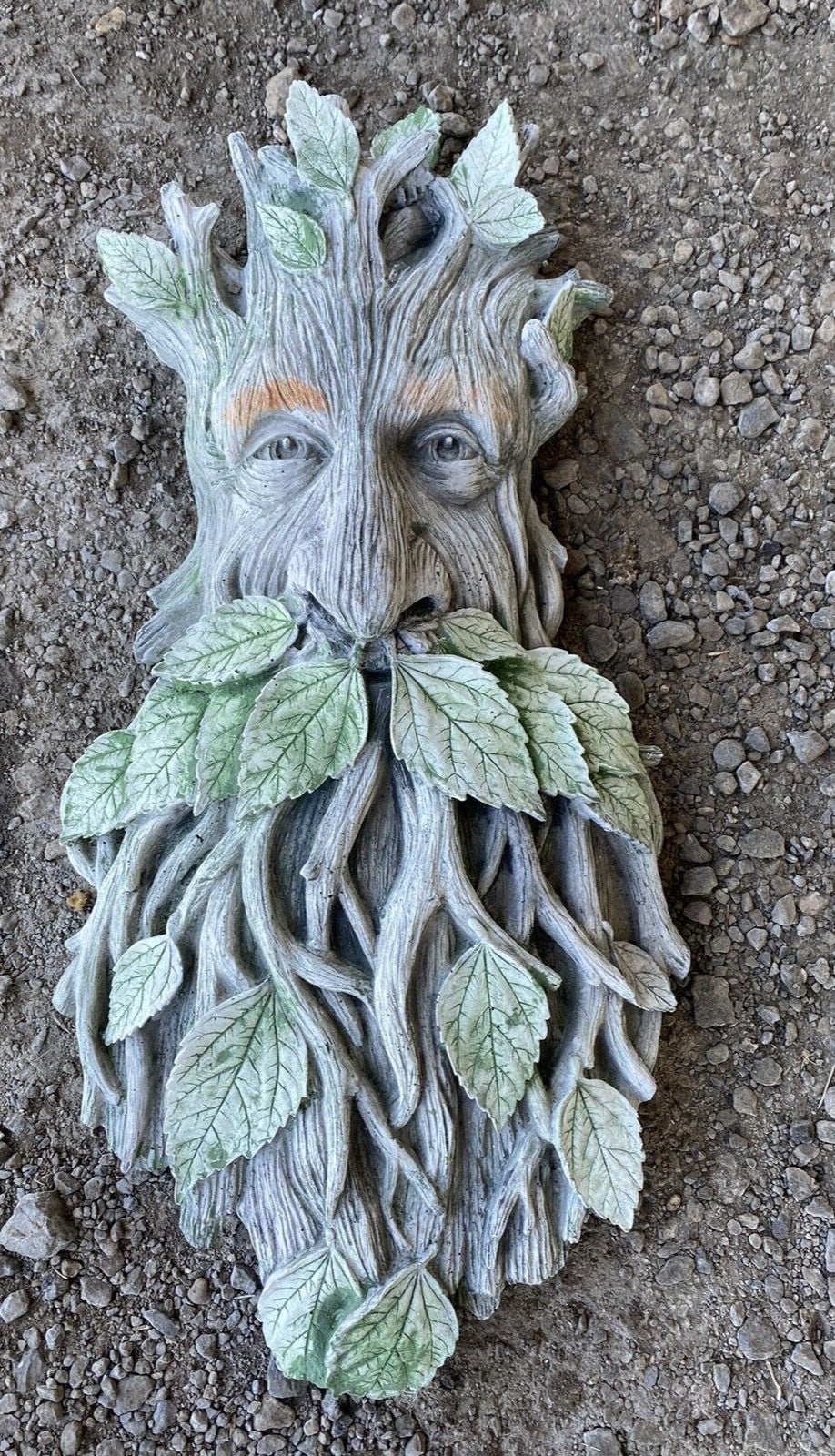 Tree Face Man Hanging Concrete Cement Garden Statue Australian Made 58cm