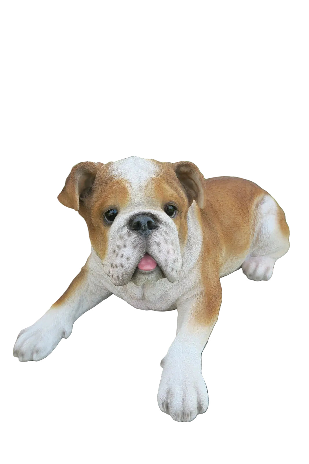 English Bulldog Statue Dog Doggy Memorial Ornament Home Decor Brown and  White