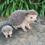 PORCUPINE WITH BABY ANIMAL GARDEN STATUE ORNAMENT FIGURINE
