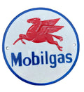 Mobilgas Cast Iron Sign Retro Man Cave Shed Garage Reproduction 24cm