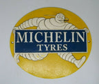 Michelin Tyre Man Cast Iron Circle Sign Plaque Man Cave Bar Pub  Garage